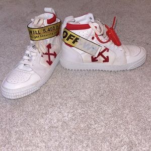 Men's Off-white Industrial Belt Hi-top Sneakers
